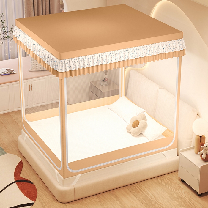 91家纺网 家纺一手货源 找家纺 迪凡保罗蚊帐 2025新款2503专版印花遮光帘防摔坐床蚊帐建模图 调皮狗