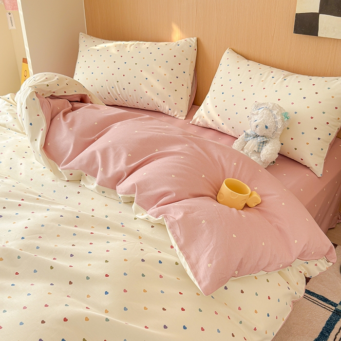 91家纺网 家纺一手货源 找家纺 （总）感遇全棉软萌清新四件套