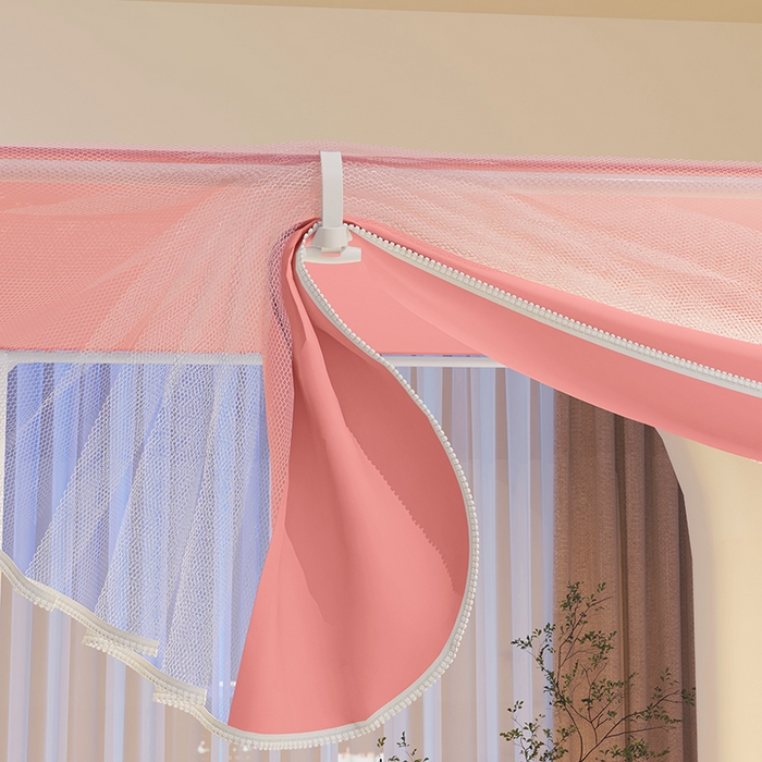 91家纺网 家纺一手货源 找家纺 迪凡保罗蚊帐 2025新款2503专版印花遮光帘防摔坐床蚊帐建模图 俏皮猫