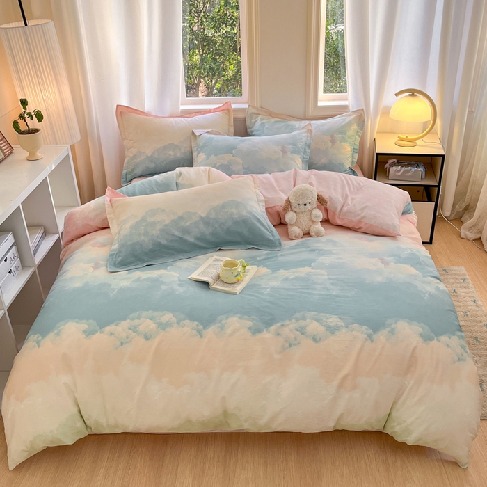 91家纺网 家纺一手货源 找家纺 涵宸家纺 2025新款全棉印花四件套 B遐想