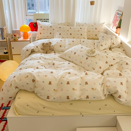 91家纺网 家纺一手货源 找家纺 （总）澳萝拉 2025新款卡通小清新春夏全棉亲肤舒适三件套四件套