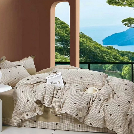 91家纺网 家纺一手货源 找家纺 （总）磨毛世家家纺 2025新款13372铂金凯丽四件套-实体花色