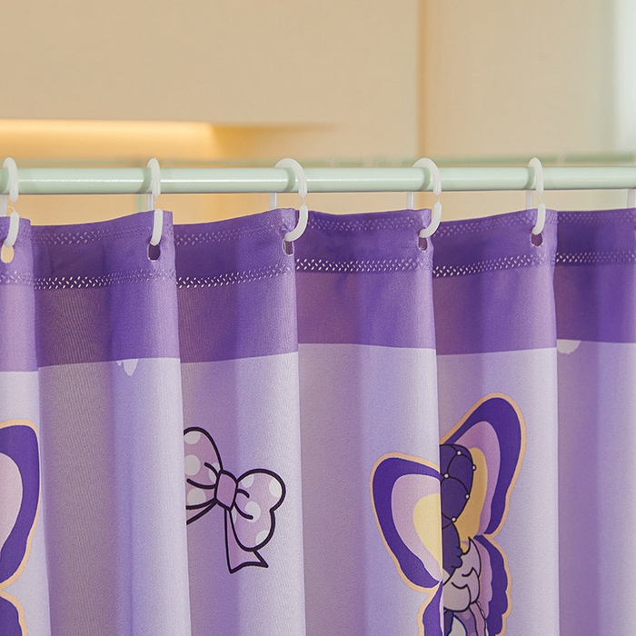 91家纺网 家纺一手货源 找家纺 迪凡保罗蚊帐 2025新款2503专版印花遮光帘防摔坐床蚊帐实拍图 紫色甜心