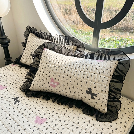 91家纺网 家纺一手货源 找家纺 （总）眠势力  2025新款韩版花边枕套四季款