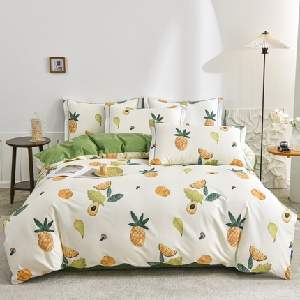 91家纺网 家纺一手货源 找家纺 （总）磨毛世家家纺2025新款13376全棉铂金凯丽四件套四季款纯棉套件