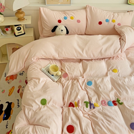 91家纺网 家纺一手货源 找家纺 （总）逸尚阁 2025新款小清新毛巾绣四件套（提供买家秀）