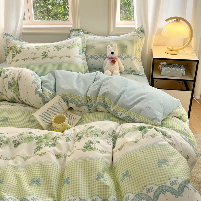 91家纺网 家纺一手货源 找家纺 涵宸家纺 2025新款全棉印花四件套 B葡萄园