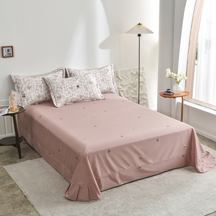 91家纺网 家纺一手货源 找家纺 （总）磨毛世家家纺2025新款13376全棉铂金凯丽四件套四季款纯棉套件