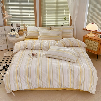 91家纺网 家纺一手货源 找家纺 （总）澳萝拉 2025新款全棉水洗棉印花款四件套-风格二