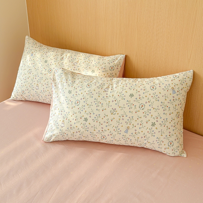 91家纺网 家纺一手货源 找家纺 感遇全棉软萌清新四件套 忘忧草