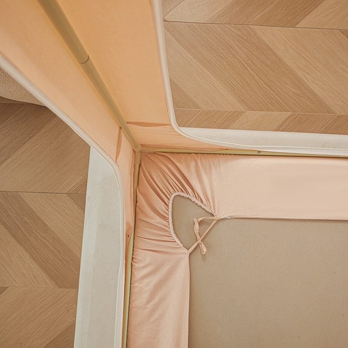 91家纺网 家纺一手货源 找家纺 迪凡保罗蚊帐 2025新款2503专版印花遮光帘防摔坐床蚊帐实拍图 调皮狗