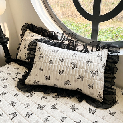 91家纺网 家纺一手货源 找家纺 （总）眠势力  2025新款韩版花边枕套四季款