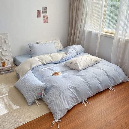 91家纺网 家纺一手货源 找家纺 （总）女子家纺  2025新款全棉数码工艺款四件套-禾风里