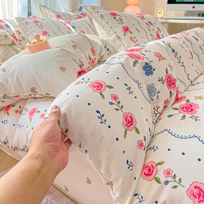 91家纺网 家纺一手货源 找家纺 涵宸家纺 2025新款全棉印花四件套 B伊芙琳