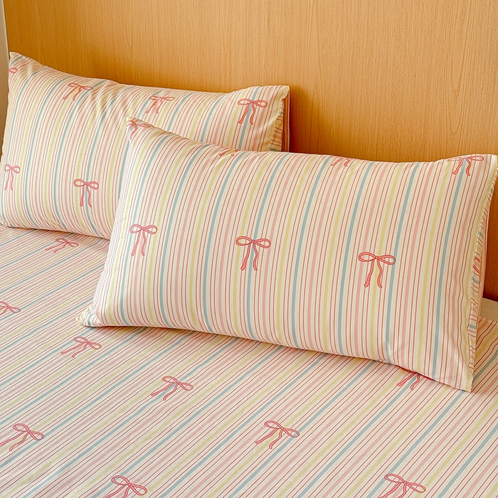 91家纺网 家纺一手货源 找家纺 感遇全棉软萌清新四件套 彩虹蝴蝶结