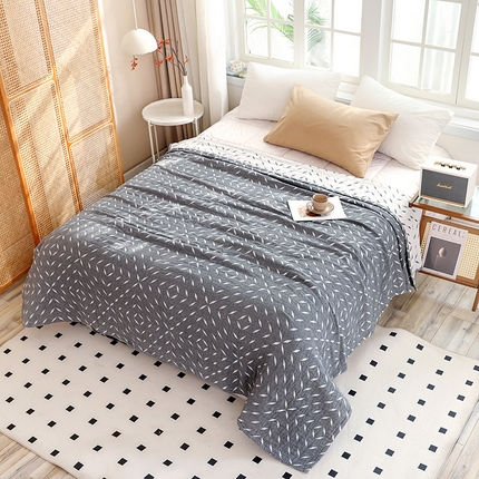 91家纺网 家纺一手货源 找家纺 （总）朴尔2025年新品伯尔尼风格全棉加厚三层纱布毛巾被