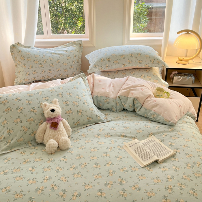 91家纺网 家纺一手货源 找家纺 涵宸家纺 2025新款全棉印花四件套 B蔓莎