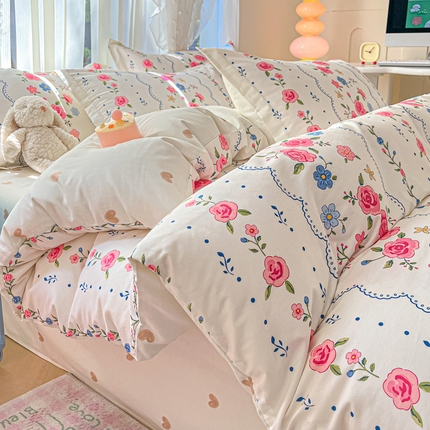 涵宸家纺 2025新款全棉印花四件套 B伊芙琳