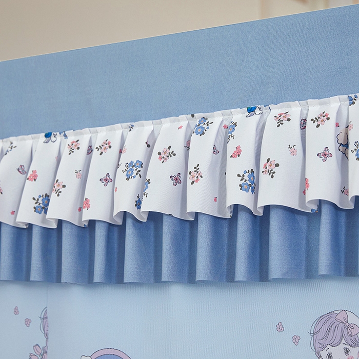 91家纺网 家纺一手货源 找家纺 迪凡保罗蚊帐 2025新款2503专版印花遮光帘防摔坐床蚊帐实拍图 梦幻少女