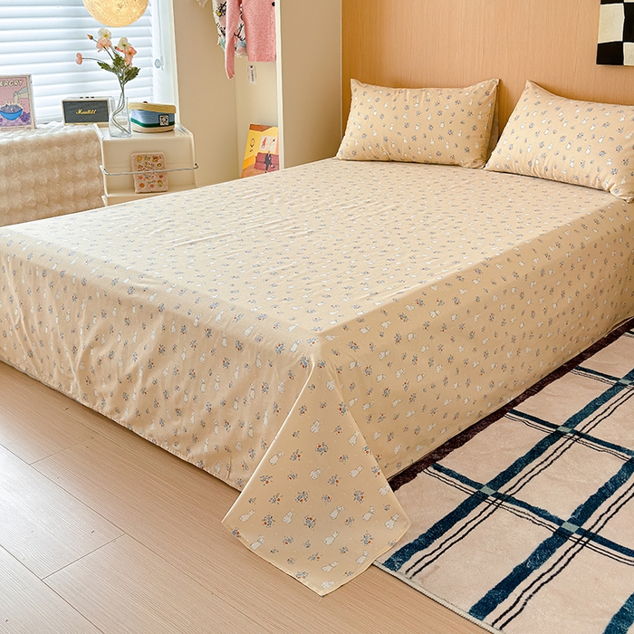 91家纺网 家纺一手货源 找家纺 感遇全棉软萌清新四件套 开心兔子