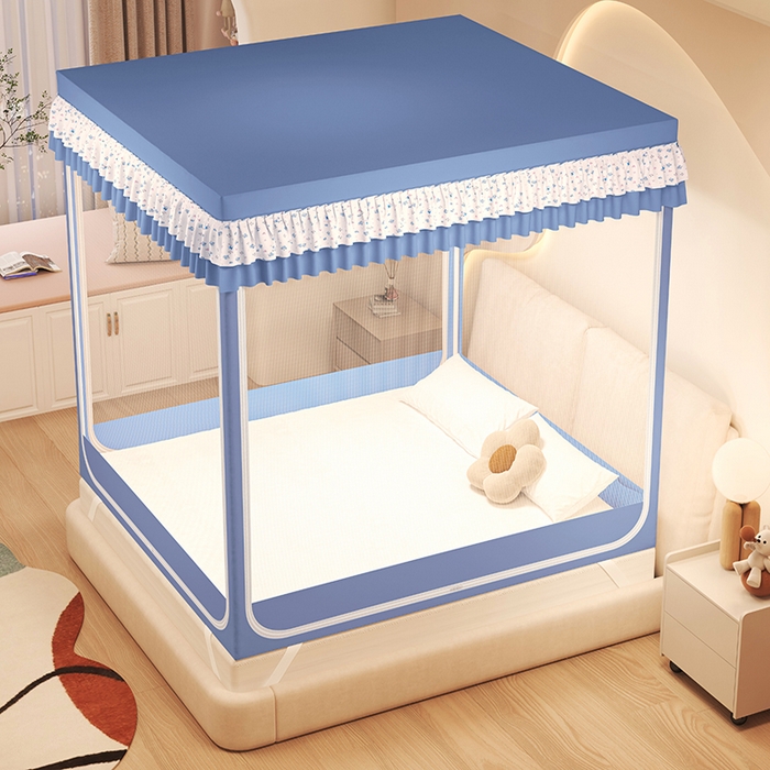 91家纺网 家纺一手货源 找家纺 迪凡保罗蚊帐 2025新款2503专版印花遮光帘防摔坐床蚊帐建模图 快乐牛牛