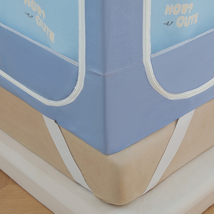 91家纺网 家纺一手货源 找家纺 迪凡保罗蚊帐 2025新款2503专版印花遮光帘防摔坐床蚊帐实拍图 可爱狗狗