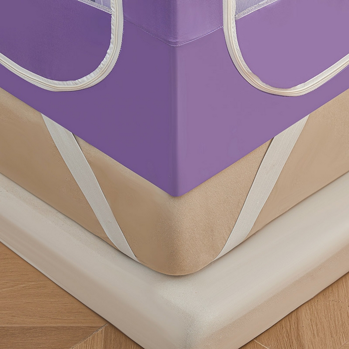 91家纺网 家纺一手货源 找家纺 迪凡保罗蚊帐 2025新款2503专版印花遮光帘防摔坐床蚊帐实拍图 紫色甜心