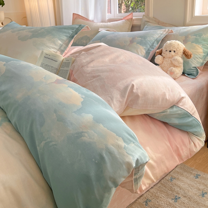 91家纺网 家纺一手货源 找家纺 涵宸家纺 2025新款全棉印花四件套 B遐想