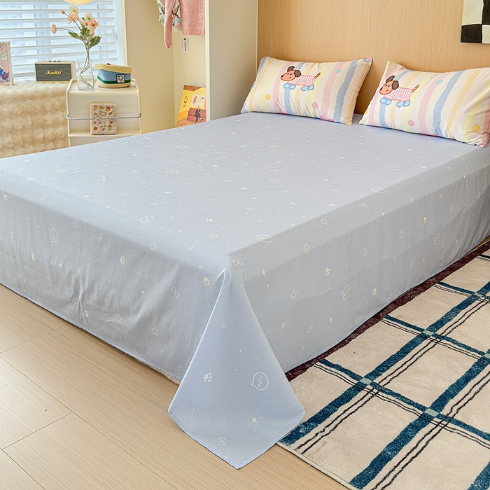 91家纺网 家纺一手货源 找家纺 感遇全棉软萌清新四件套 五彩小狗