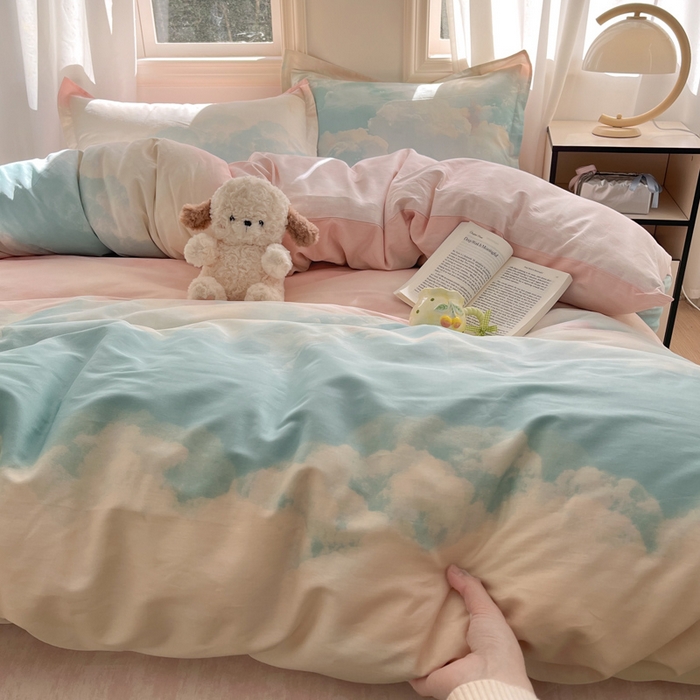 91家纺网 家纺一手货源 找家纺 涵宸家纺 2025新款全棉印花四件套 B遐想