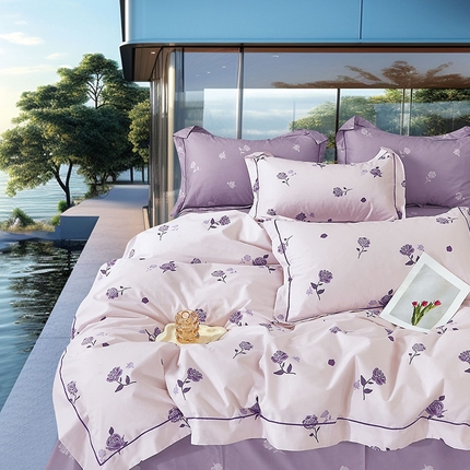 91家纺网 家纺一手货源 找家纺 （总）磨毛世家家纺 2025新款13372铂金凯丽四件套-实体花色