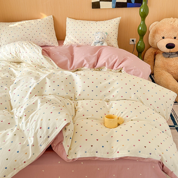 91家纺网 家纺一手货源 找家纺 感遇全棉软萌清新四件套 艾希