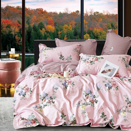 91家纺网 家纺一手货源 找家纺 （总）磨毛世家家纺 2025新款13372铂金凯丽四件套-实体花色