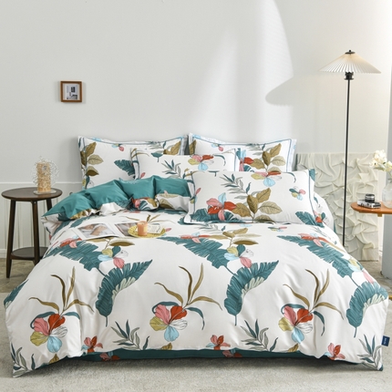 91家纺网 家纺一手货源 找家纺 （总）磨毛世家家纺2025新款13376全棉铂金凯丽四件套四季款纯棉套件