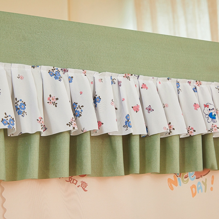 91家纺网 家纺一手货源 找家纺 迪凡保罗蚊帐 2025新款2503专版印花遮光帘防摔坐床蚊帐实拍图 呆萌豚豚