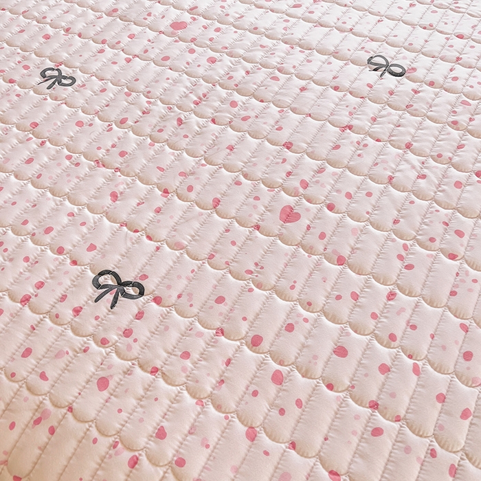 91家纺网 家纺一手货源 找家纺 眠势力 2025新款赫本风花边床笠四季通用加厚夹棉席梦思保护套 奇思妙想-粉