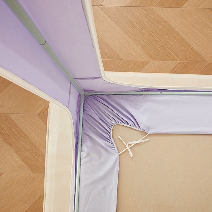 91家纺网 家纺一手货源 找家纺 迪凡保罗蚊帐 2025新款2503专版印花遮光帘防摔坐床蚊帐实拍图 奶萌兔兔