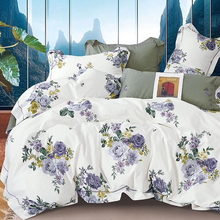 91家纺网 家纺一手货源 找家纺 （总）磨毛世家家纺 2025新款13372铂金凯丽四件套-实体花色