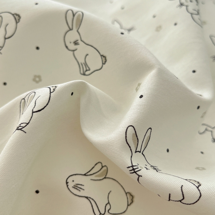 91家纺网 家纺一手货源 找家纺 涵宸家纺 2025新款全棉印花四件套 B萌小兔