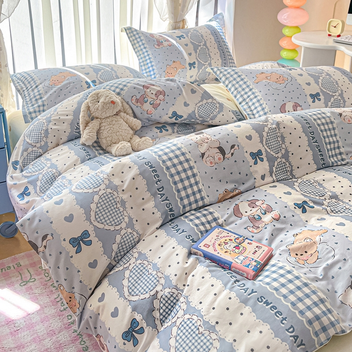 91家纺网 家纺一手货源 找家纺 涵宸家纺 2025新款全棉印花四件套 A花圃园