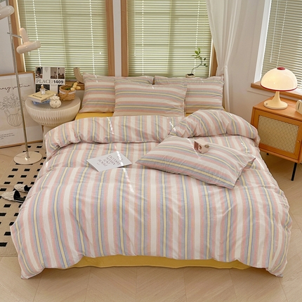 澳萝拉 2025新款全棉水洗棉印花款四件套-风格二 塞纳-黄兰