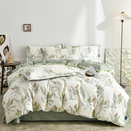 91家纺网 家纺一手货源 找家纺 （总）磨毛世家家纺2025新款13376全棉铂金凯丽四件套四季款纯棉套件