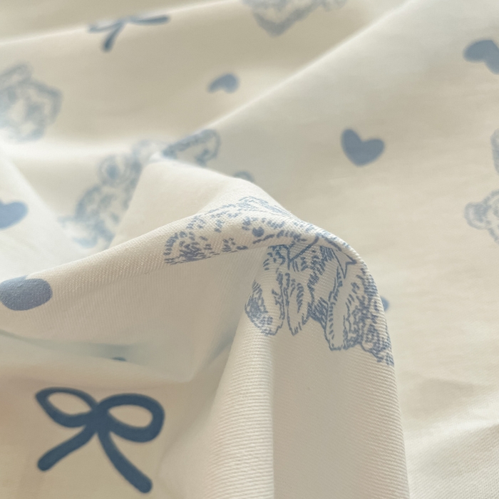 91家纺网 家纺一手货源 找家纺 涵宸家纺 2025新款全棉印花四件套 B幸运熊