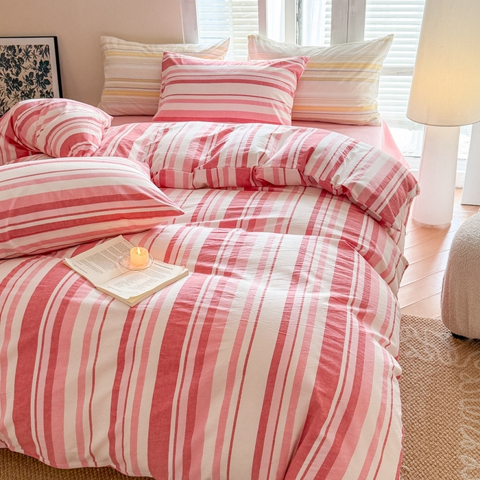 91家纺网 家纺一手货源 找家纺 （总）澳萝拉 2025新款全棉水洗棉印花款四件套-风格一