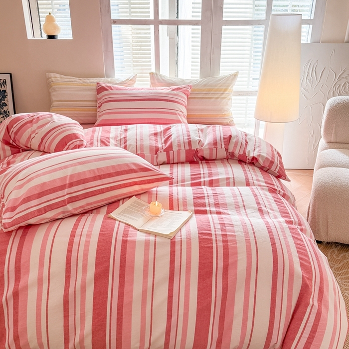 91家纺网 家纺一手货源 找家纺 （总）澳萝拉 2025新款全棉水洗棉印花款四件套-风格一