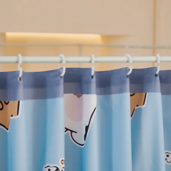 91家纺网 家纺一手货源 找家纺 迪凡保罗蚊帐 2025新款2503专版印花遮光帘防摔坐床蚊帐实拍图 快乐牛牛