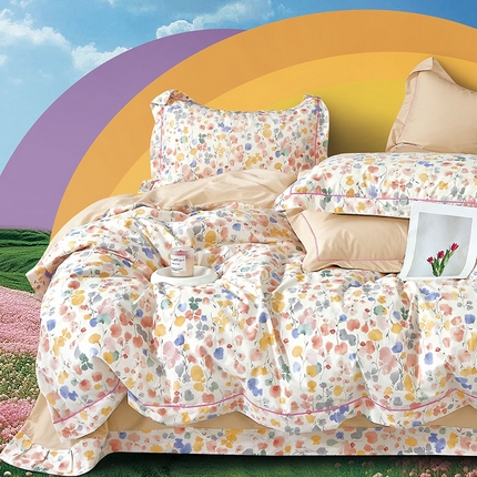 91家纺网 家纺一手货源 找家纺 （总）磨毛世家家纺 2025新款13372铂金凯丽四件套-实体花色