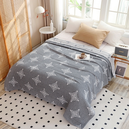 91家纺网 家纺一手货源 找家纺 （总）朴尔2025年新品伯尔尼风格全棉加厚三层纱布毛巾被