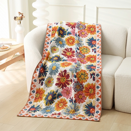 91家纺网 家纺一手货源 找家纺 （总）朴尔2025年新品国潮风加大加厚全棉六层纱布浴巾四件套