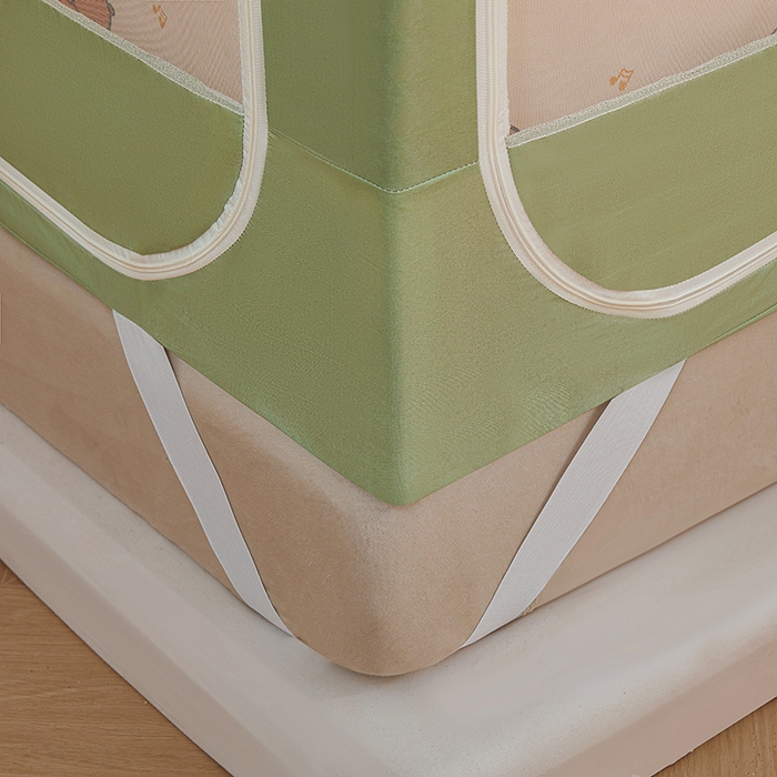 91家纺网 家纺一手货源 找家纺 迪凡保罗蚊帐 2025新款2503专版印花遮光帘防摔坐床蚊帐实拍图 呆萌豚豚